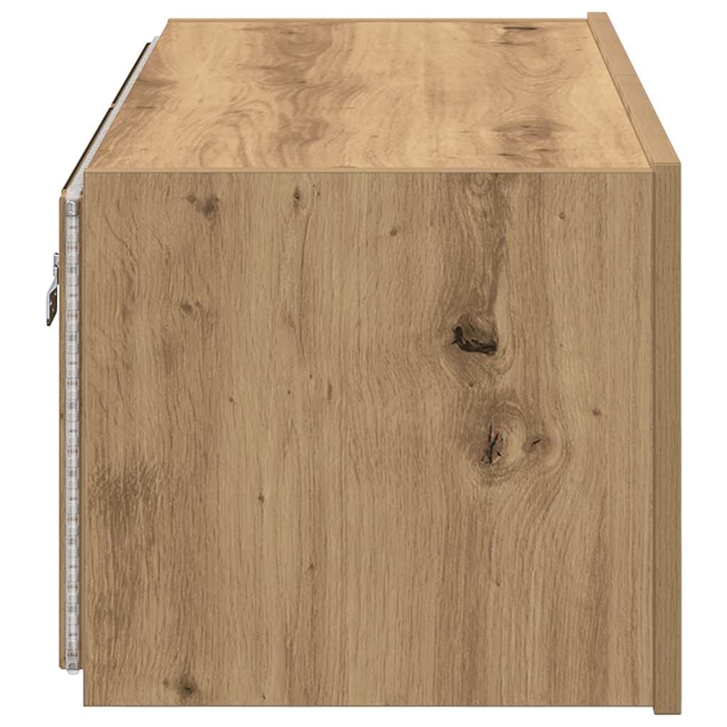 TV-Wandregal Eiche handwerklich 80 x 35 x 31 cm Holzwerkstoff