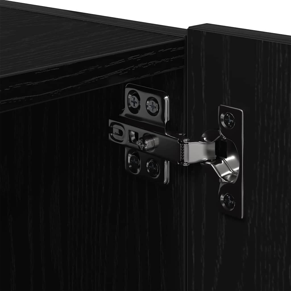 TV-Wandregal Schwarze Eiche 80 x 35 x 31 cm Holzwerkstoff