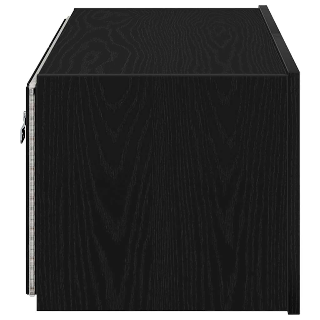 TV-Wandregal Schwarze Eiche 80 x 35 x 31 cm Holzwerkstoff