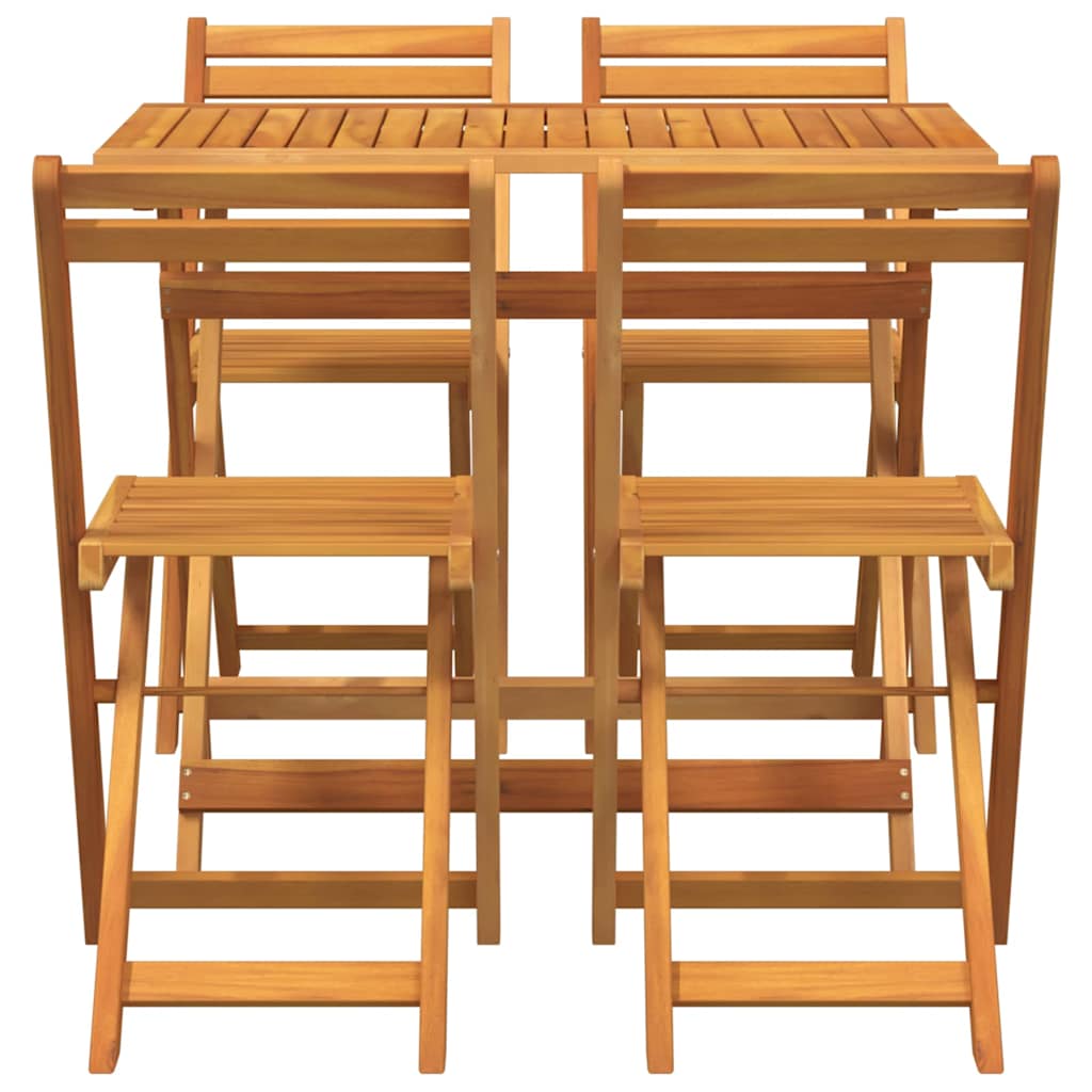 Bistrogarnitur 5 pcs Braun Akazie Massivholz