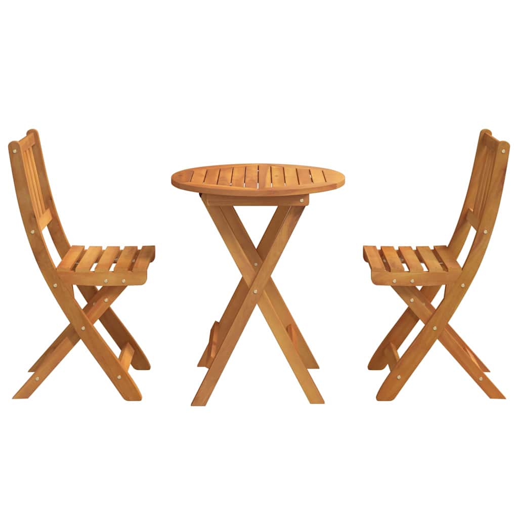 Bistrogarnitur 3 pcs Braun Akazie Massivholz