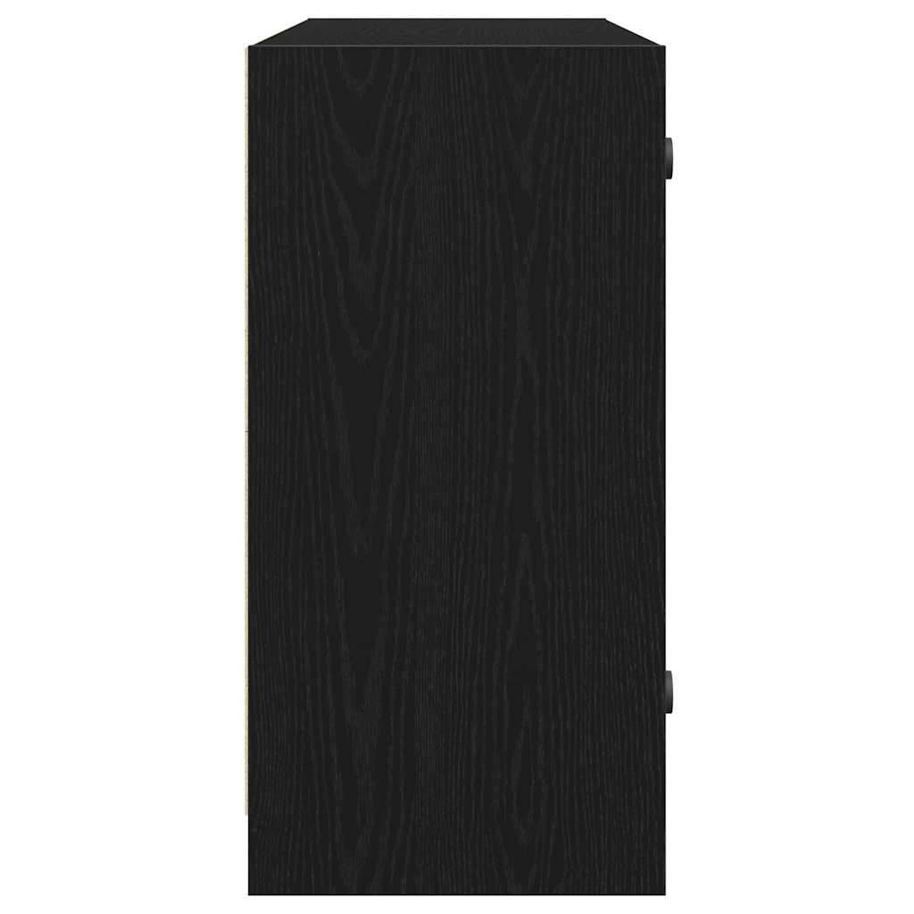 Sideboard Schwarz Eiche 102x37x75,5 cm Engineered Wood