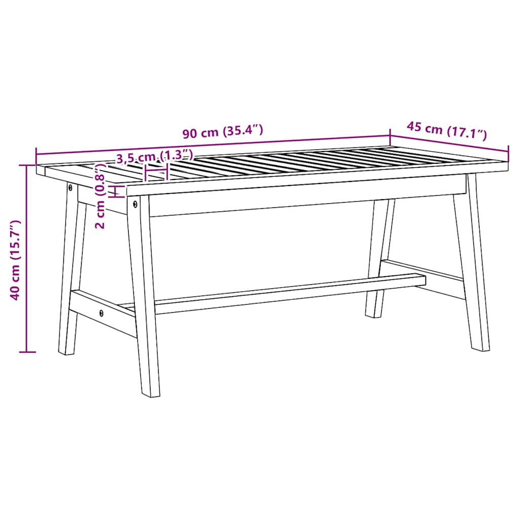 Couchtisch Braun Massivholz Akazie