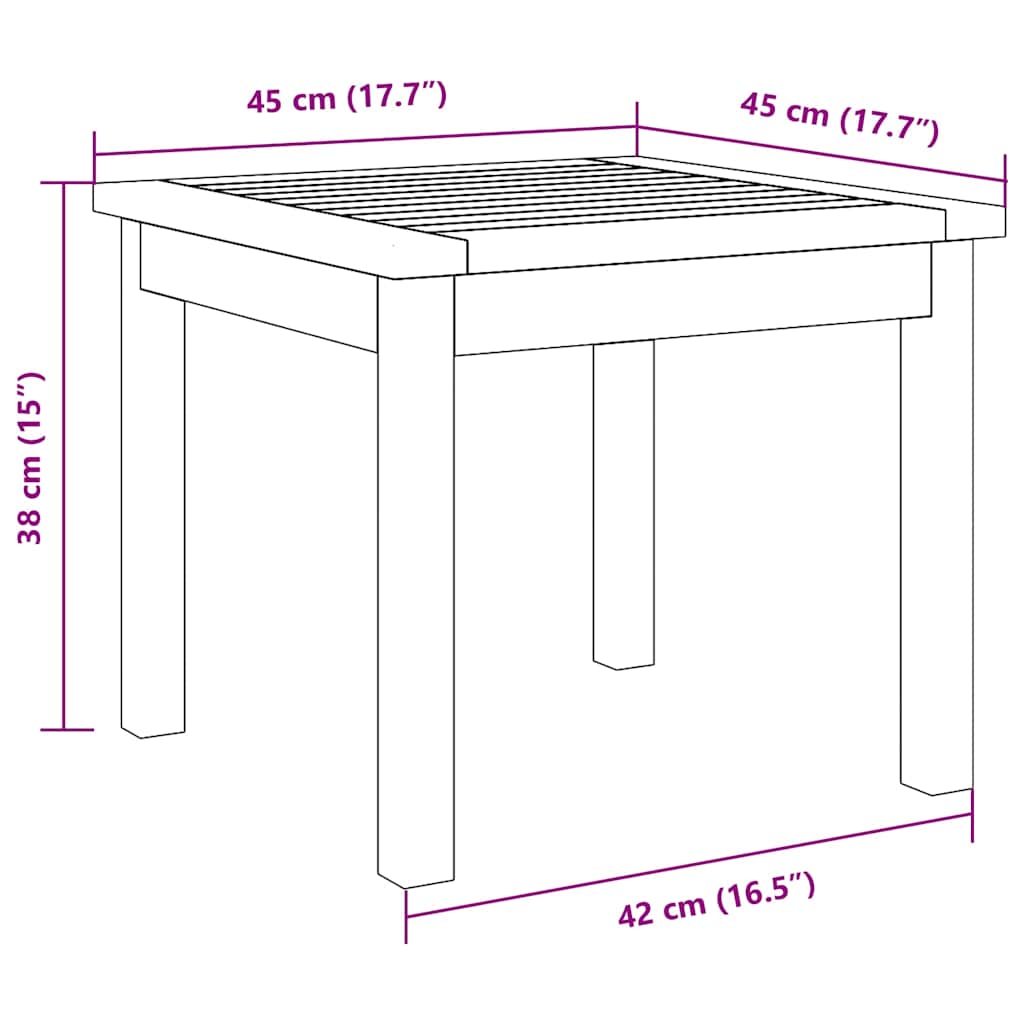Beistelltisch Braun Massivholz Akazie
