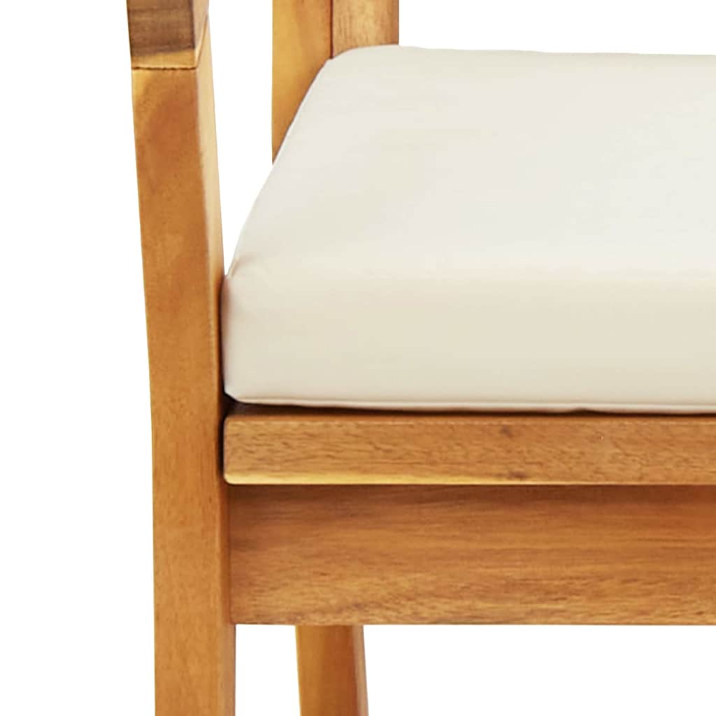 Gartenstuhl 2 pcs Braun Massivholz Akazie