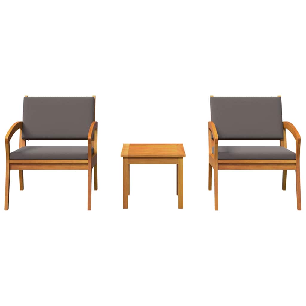 Bistrogarnitur Braun 45 x 45 x 38cm Massivholz Akazie