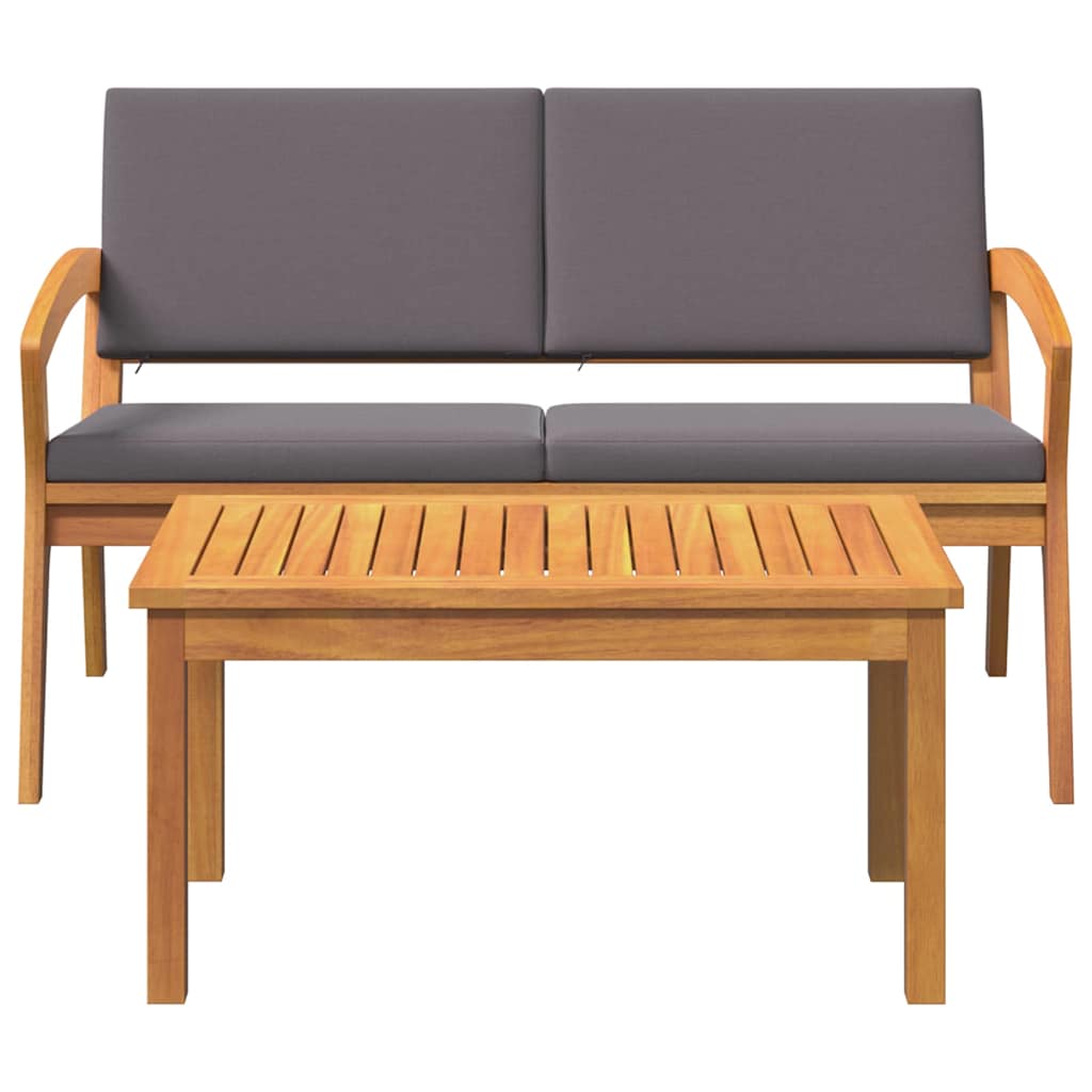 Bistrogarnitur 2 pcs Braun Massivholz Akazie