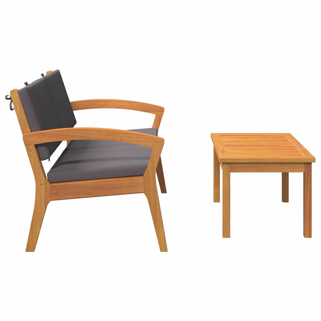Bistrogarnitur 2 pcs Braun Massivholz Akazie