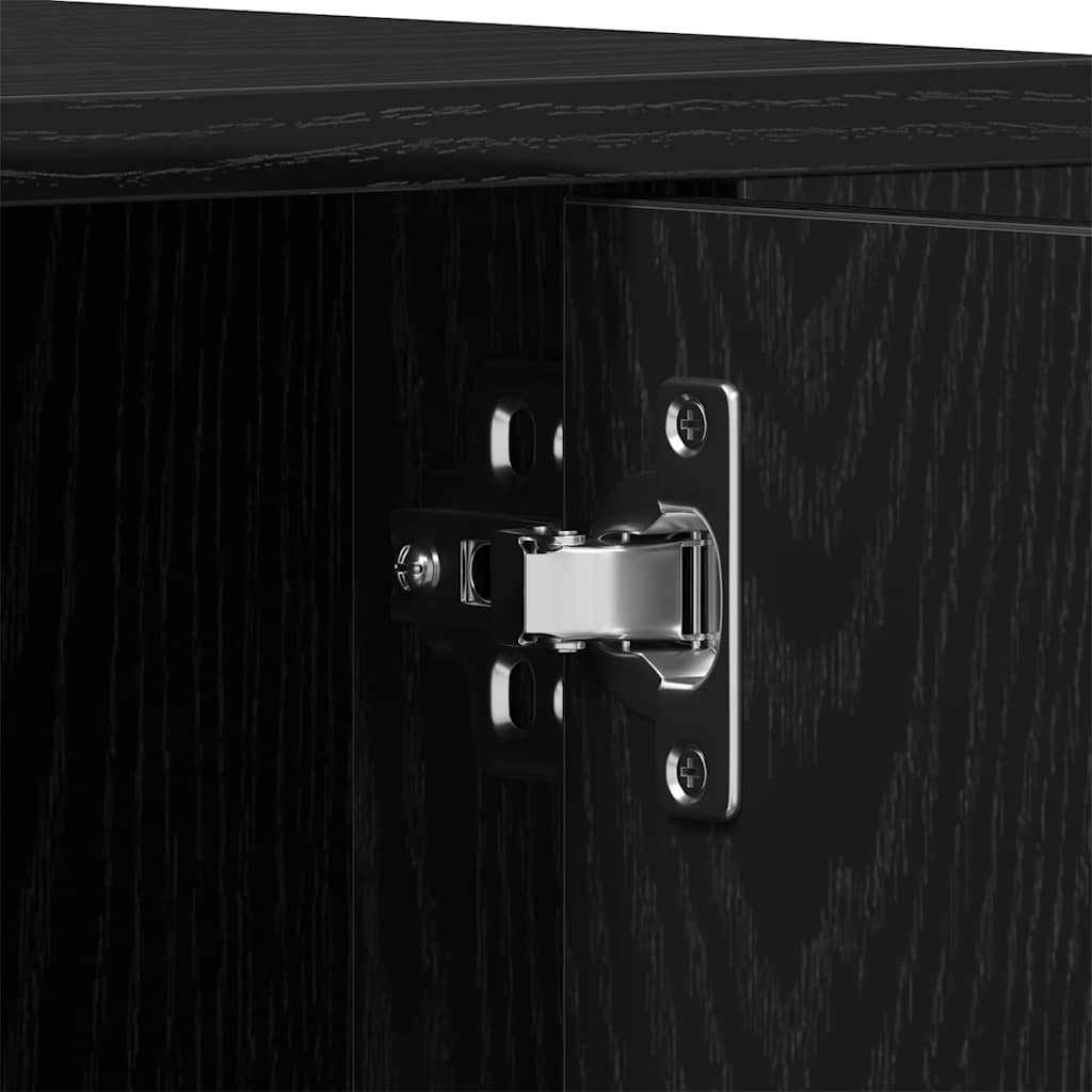 Fernsehtisch Schwarz Eichen-Optik 100 x 35 x 40 cm