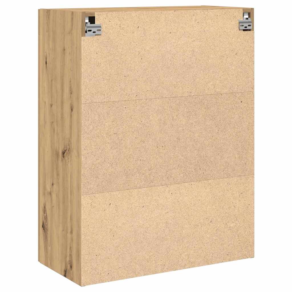 Wandmontierter Schrank Eiche handwerklich 69.5 x 34 x 90 cm