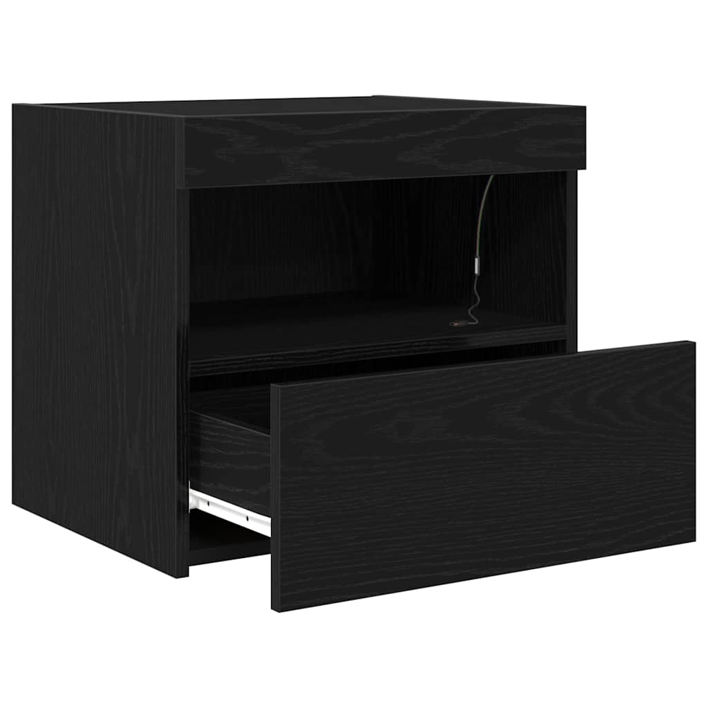 Nachtschrank 2 pcs Schwarze Eiche 50 x 40 x 45 cm Holzwerkstoff
