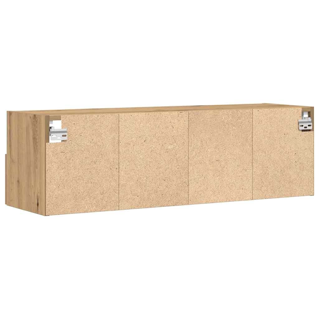 TVWandschrank 2 pcs Artisan-Eiche 100x30x30cm Engineered Wood