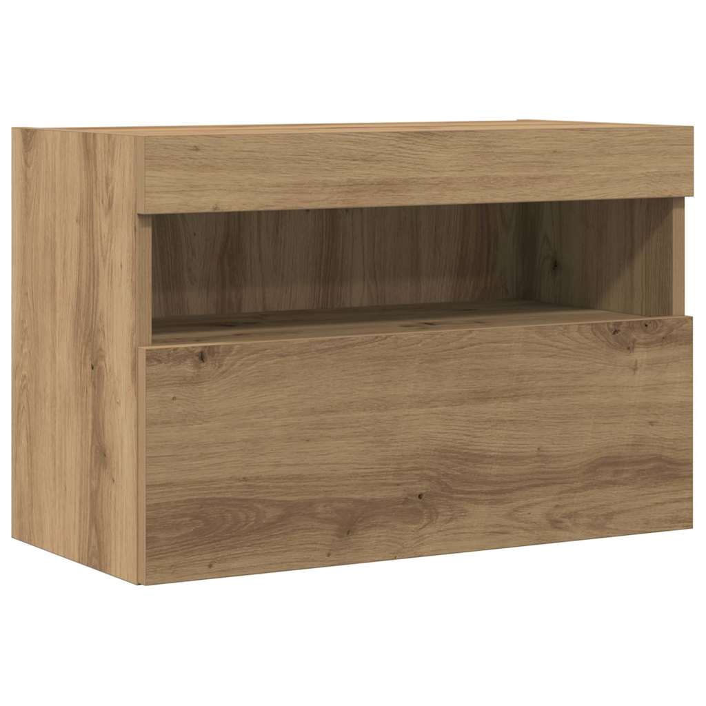 TV-Wandregal Artisan-Eiche 60 x 30 x 40 cm Holzwerkstoff