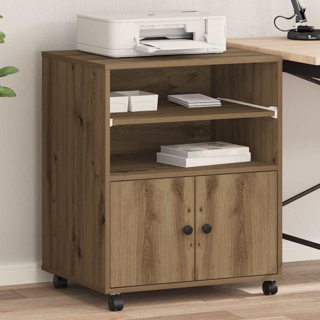 Druckerständer Eiche handwerklich 60 x 48 x 74 cm Holzwerkstoff