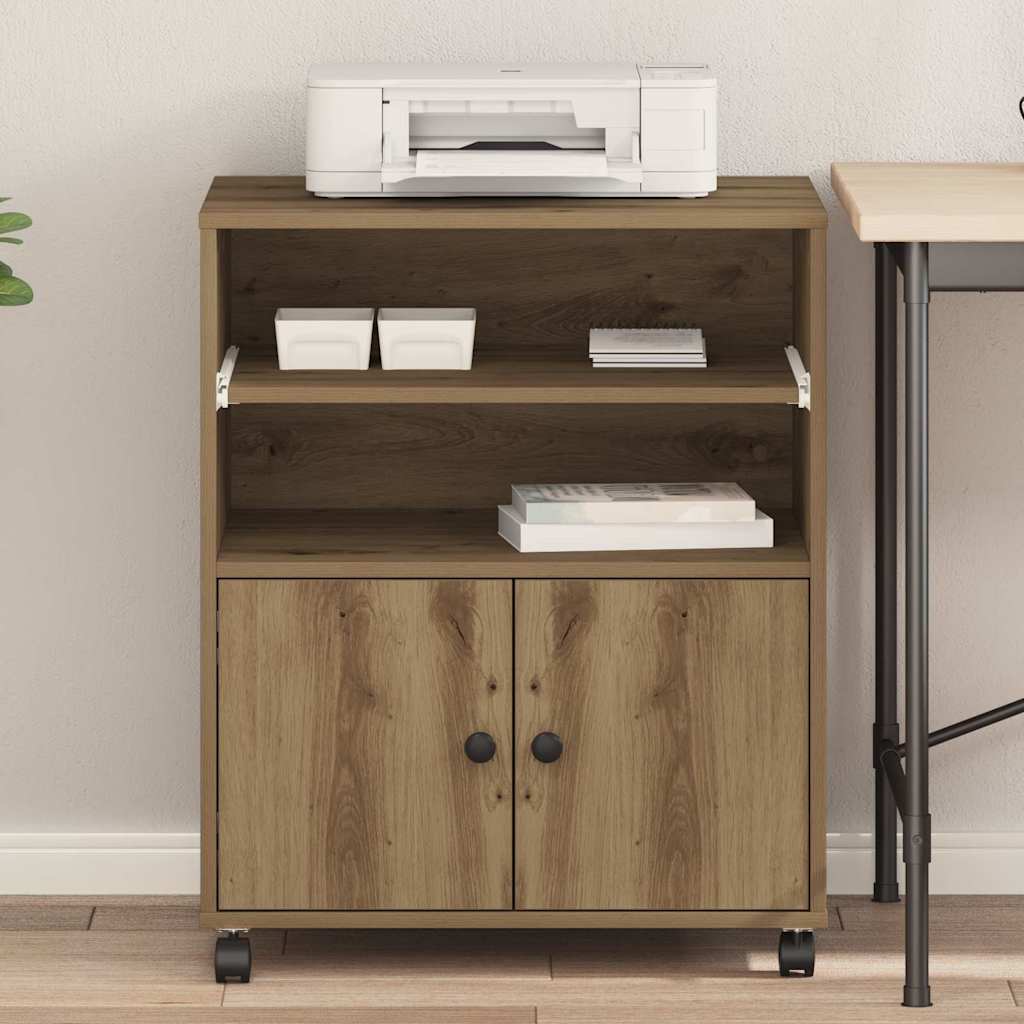 Druckerständer Eiche handwerklich 60 x 48 x 74 cm Holzwerkstoff