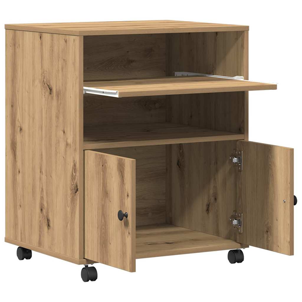 Druckerständer Eiche handwerklich 60 x 48 x 74 cm Holzwerkstoff