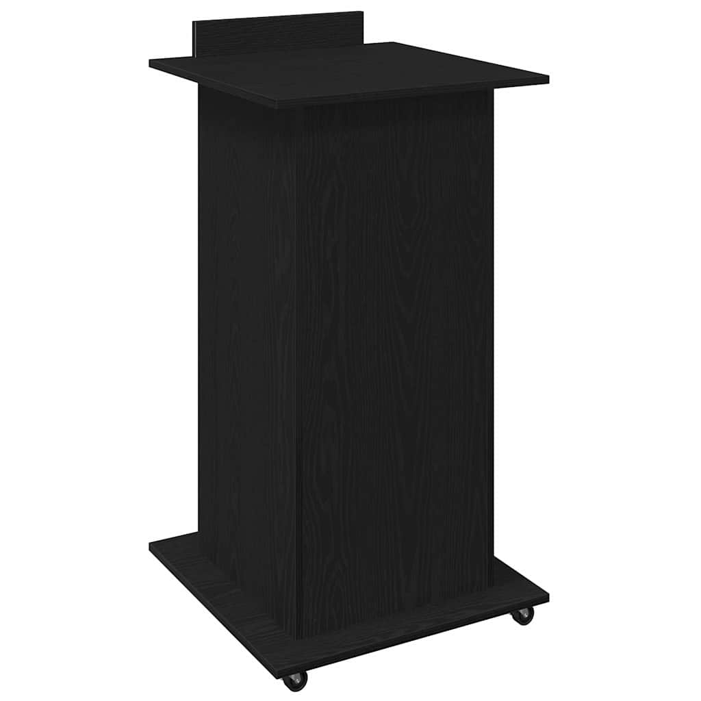 Podium mit Regal Schwarze Eiche 55 x 55 x 107 cm Holzwerkstoff