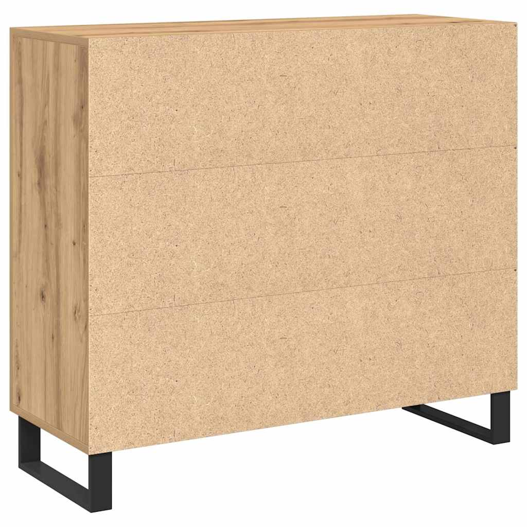 Sideboard Artisan-Eiche 90 x 34 x 80 cm Holzwerkstoff