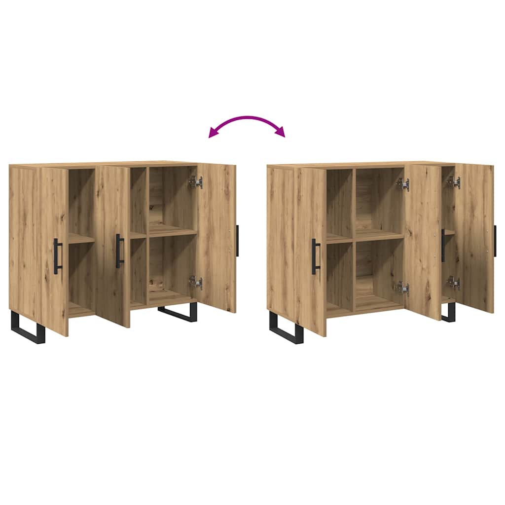 Sideboard Artisan-Eiche 90 x 34 x 80 cm Holzwerkstoff