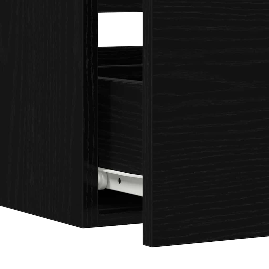 Badezimmermöbel-Set 2 pcs Schwarze Eiche 80 x 38.5 x 45 cm