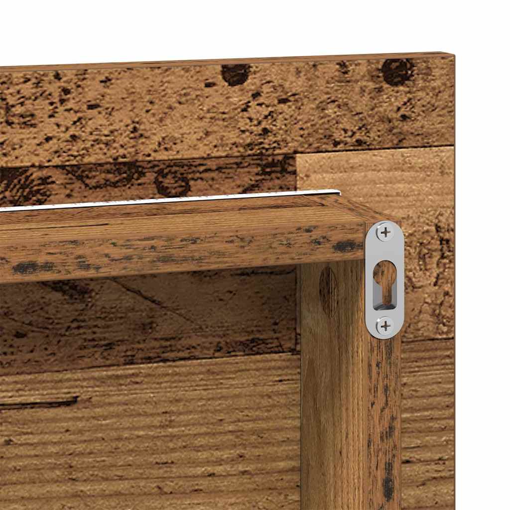 Badezimmer Spiegel Altholz 80 x 8,5 x 37 cm Holzwerkstoff