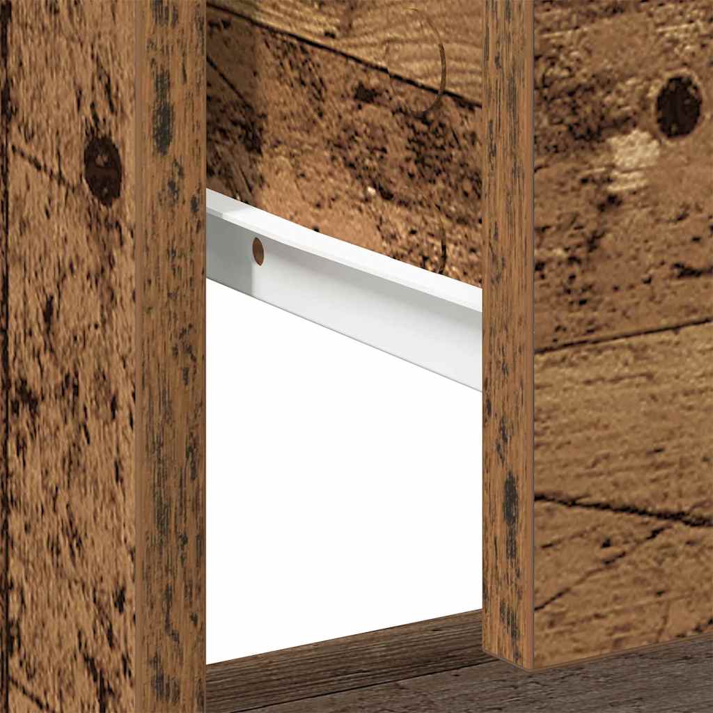 Nachttisch mit Schubladen Altholz 45 x 34 x 44 cm Holzwerkstoff