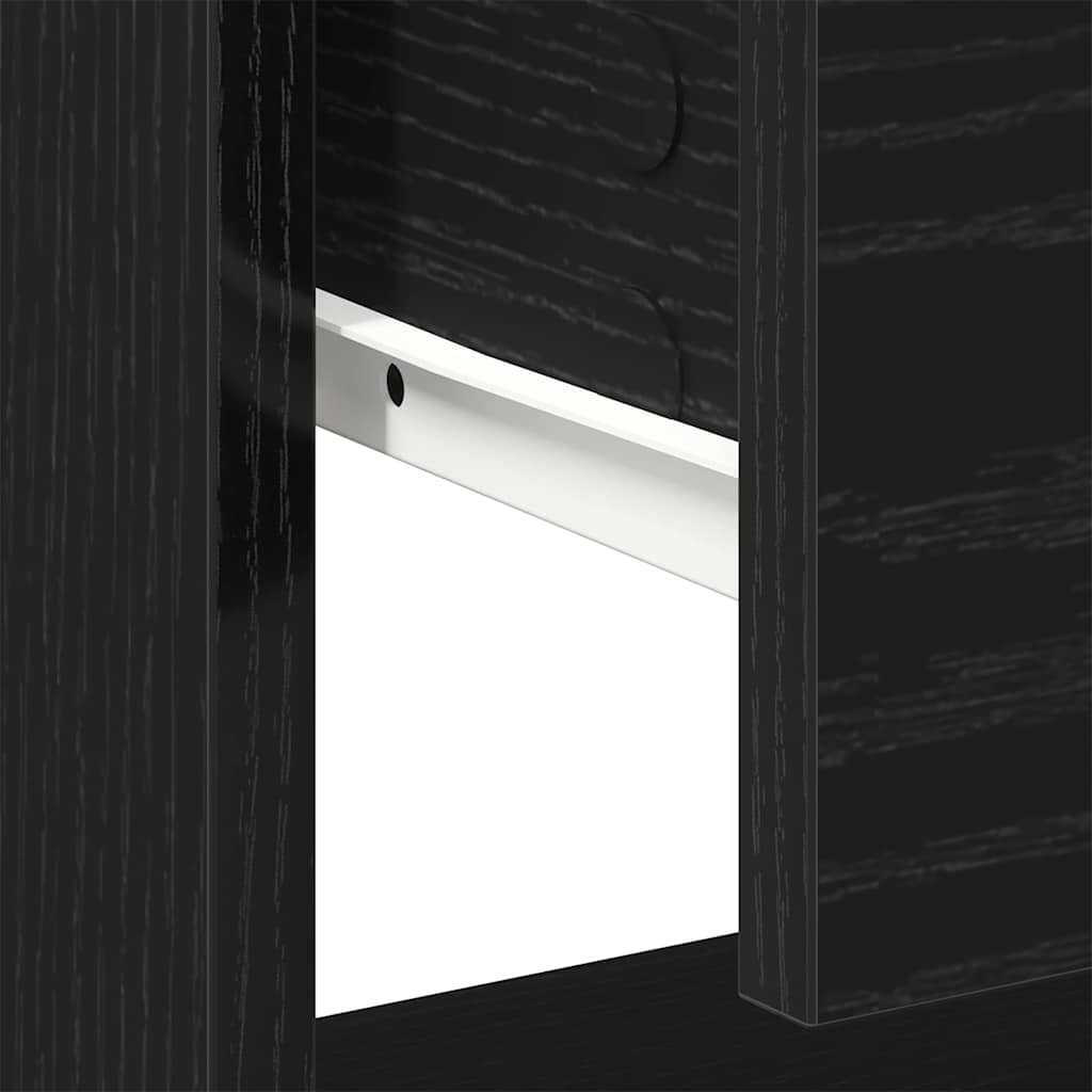 Nachttisch 2 pcs Schwarze Eiche 45 x 34 x 44 cm Holzwerkstoff