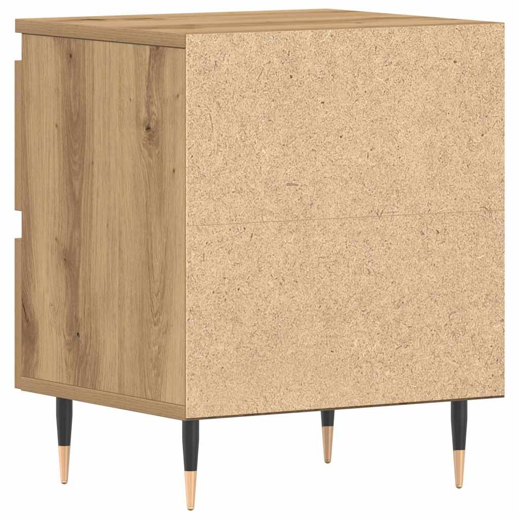 Nachttisch 2 pcs Eiche handwerklich 40 x 35 x 50 cm