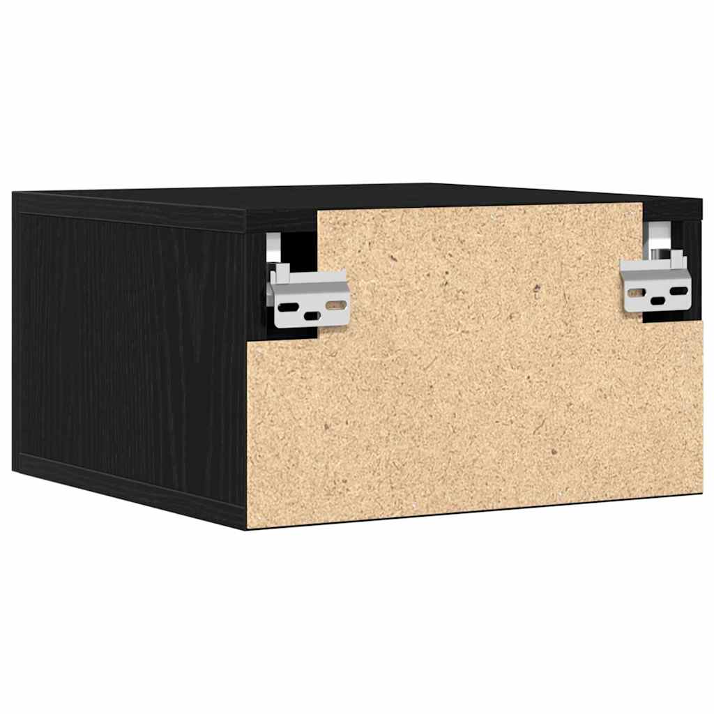 Nachttisch Schwarz Eichen-Optik 35 x 35 x 20 cm Holzwerkstoff