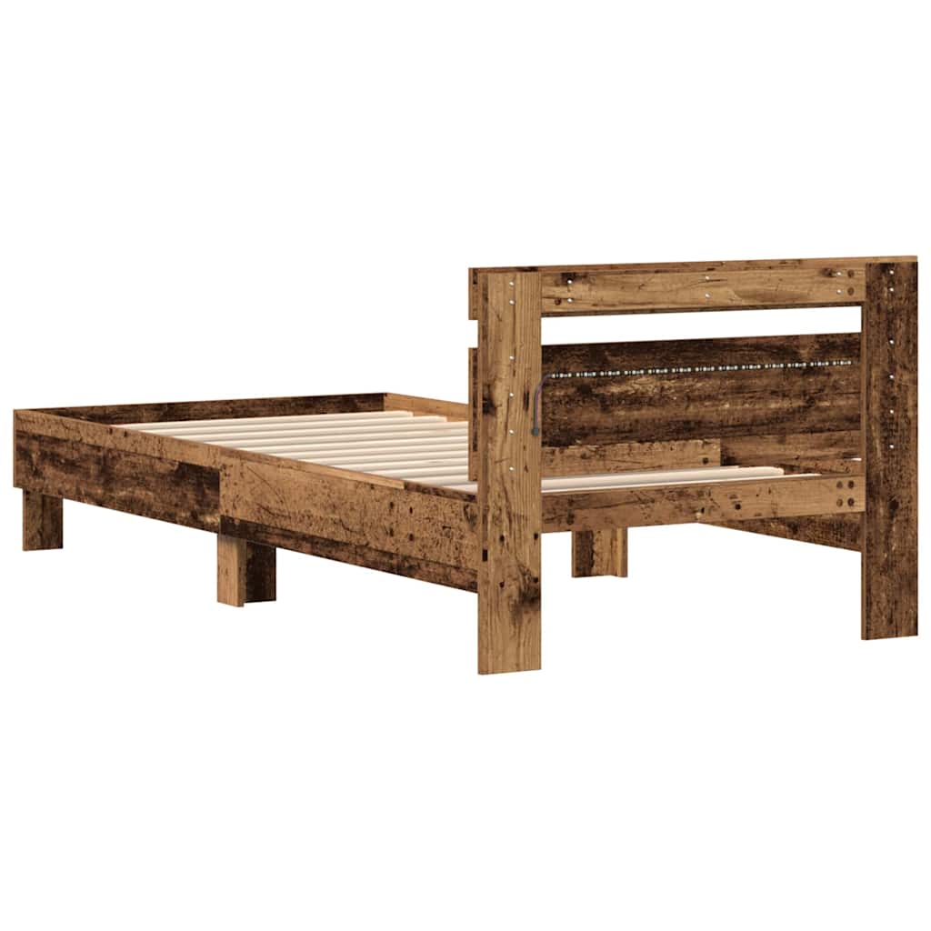 Bettgestell Altholz 90 x 190 cm Holzwerkstoff