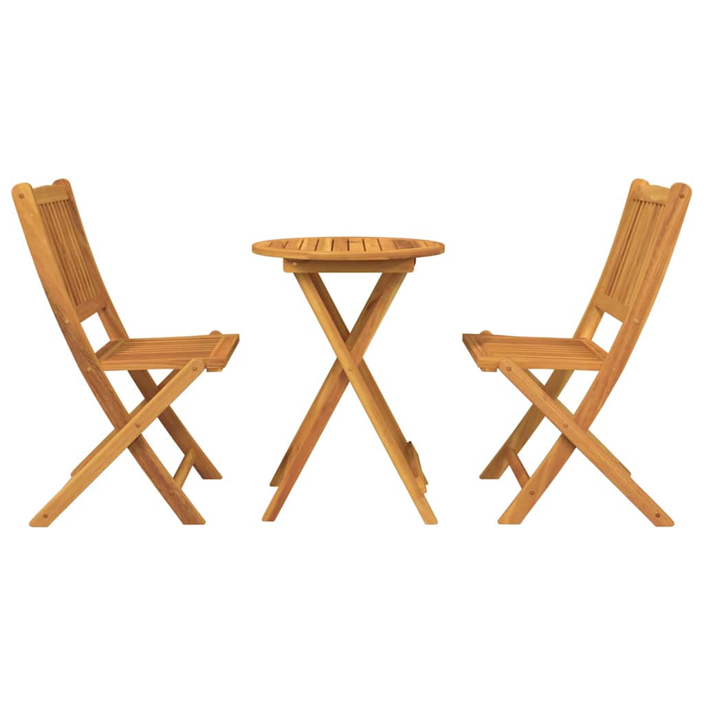 Garten Bistro Set 3 pcs Braun Akazie Massivholz