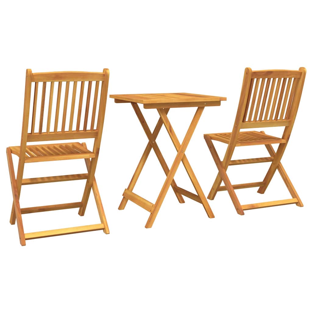 Garten Bistro Set 3 pcs Braun Akazie Massivholz