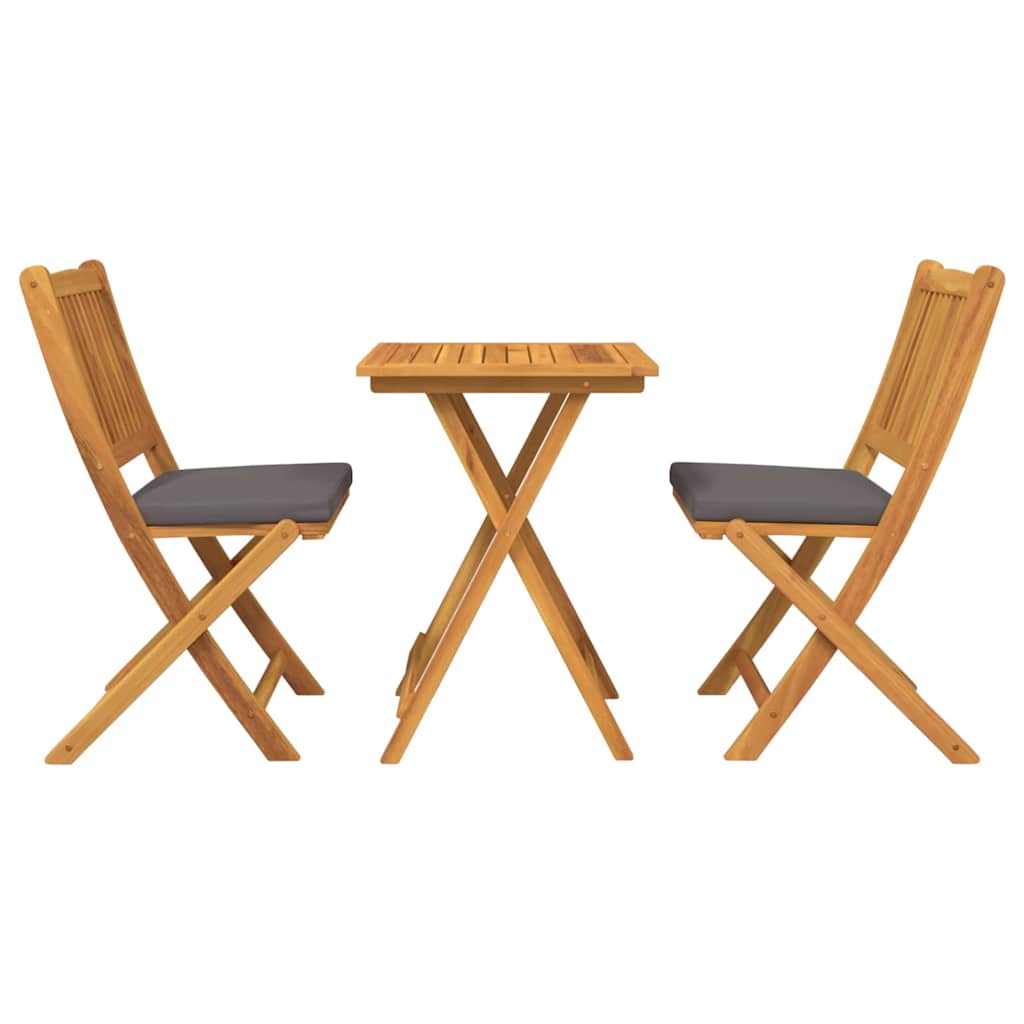 Garten Bistro Set 3 pcs Braun Akazie Massivholz