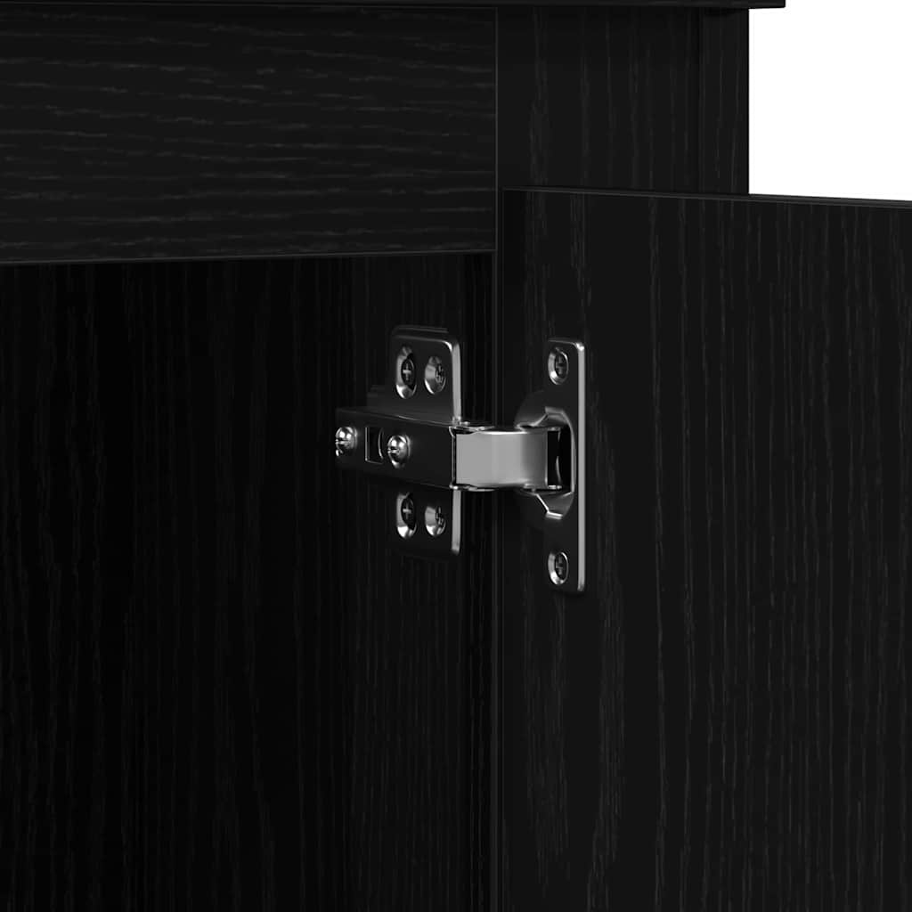 Highboard Schwarze Eiche 132x35,5x103,5 cm Ingenieurholz