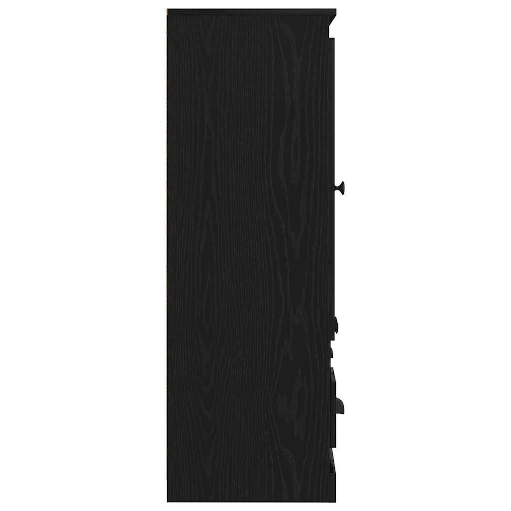 Highboard Schwarze Eiche 132x35,5x103,5 cm Ingenieurholz