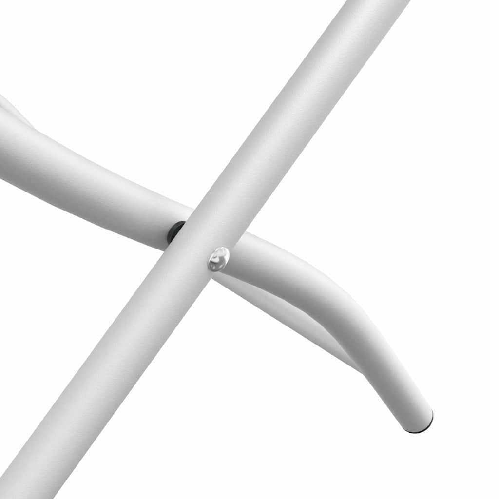 Garten Klappstuhl 2 pcs Weiß 55 x 56,5 x 91cm Stahl