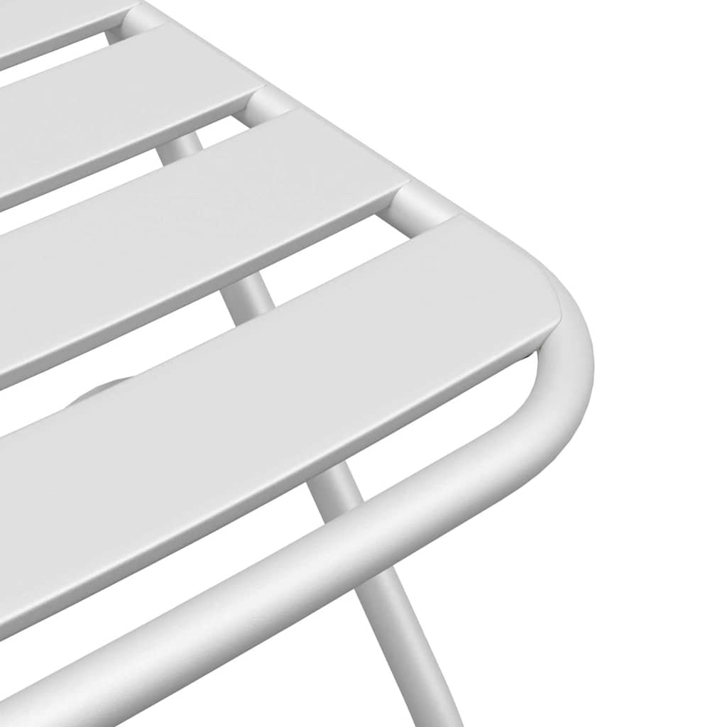 Garten Klappstuhl 2 pcs Weiß 55 x 56,5 x 91cm Stahl