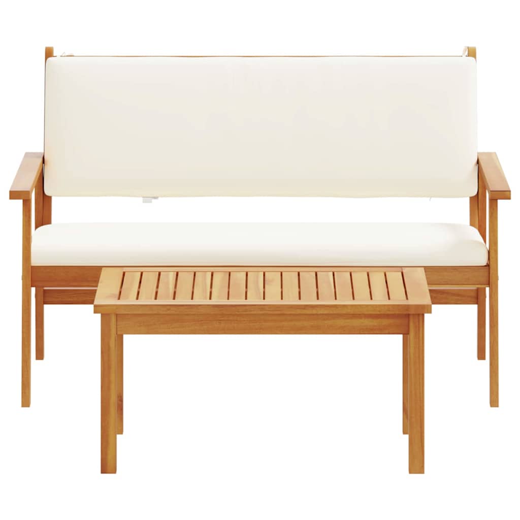 Garten-Sofa-Set 2 pcs Braun Massivholz Akazie