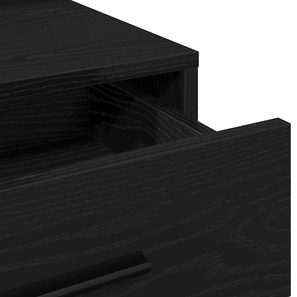 Schminktisch mit Regal Schwarz Eichen-Optik 79 x 41 x 135 cm