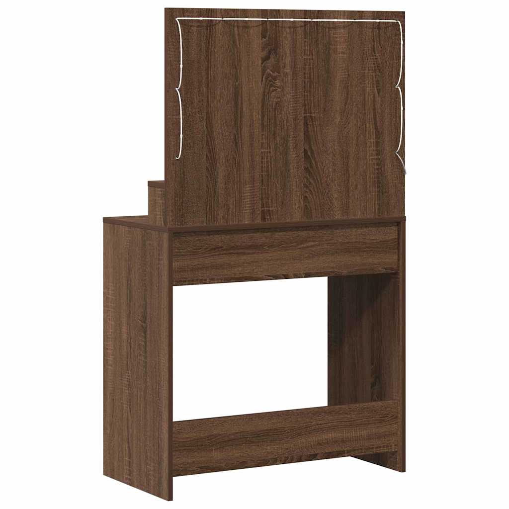 Schminktisch Braun Eichen-Optik 79 x 41 x 135 cm Holzwerkstoff