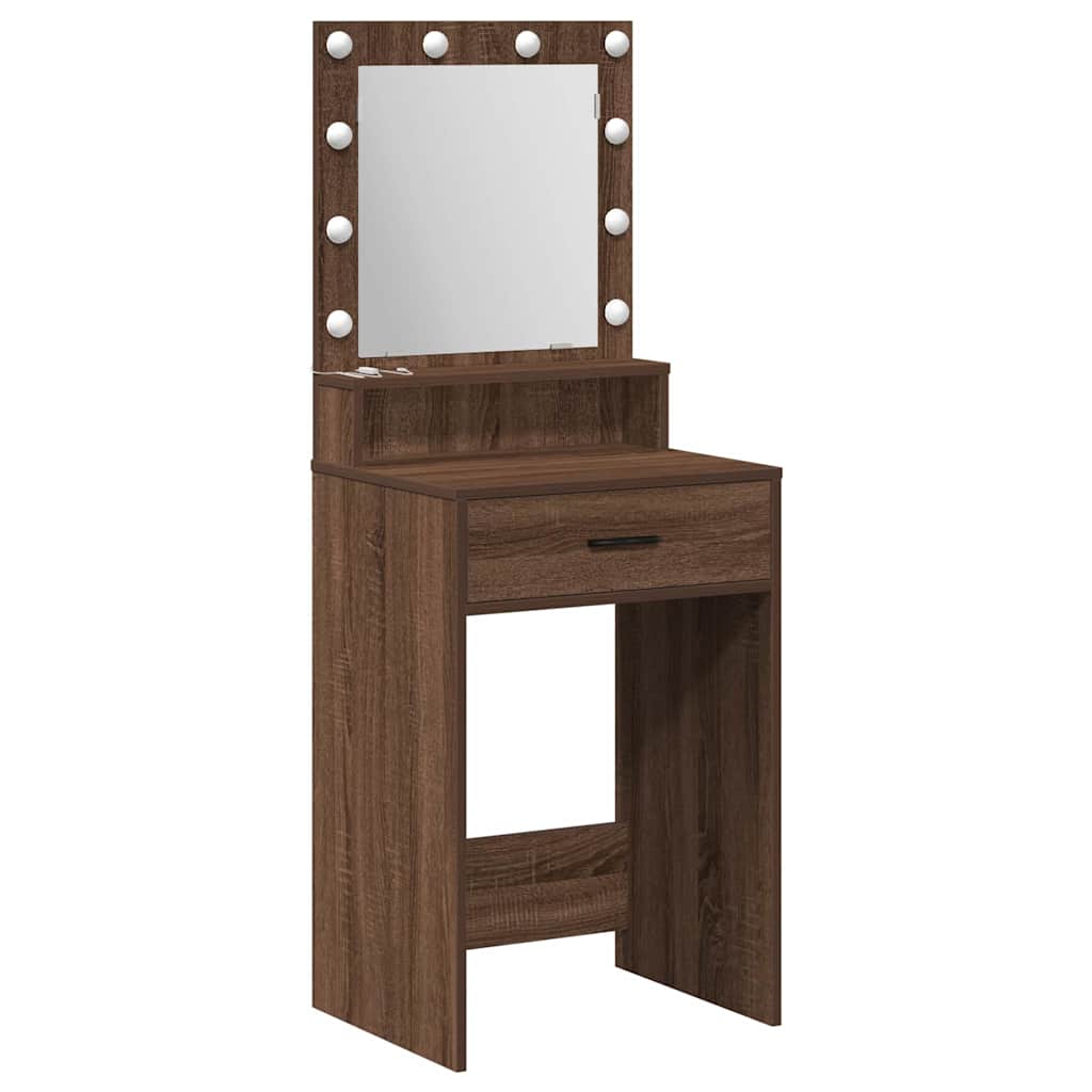 Schminktisch Braun Eichen-Optik 50 x 41 x 135 cm Holzwerkstoff
