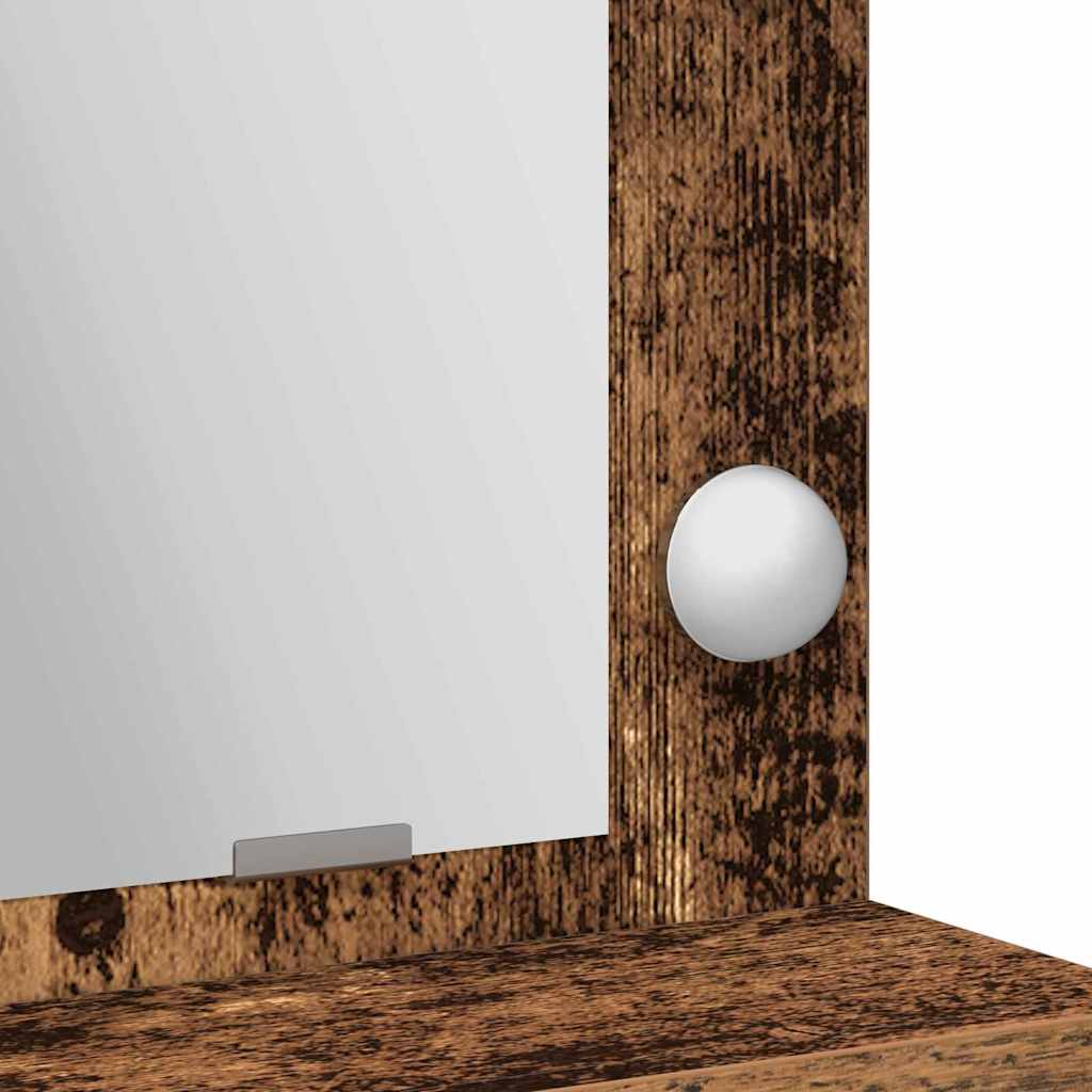 Schminktisch mit Regal Altholz 50 x 41 x 135 cm Holzwerkstoff