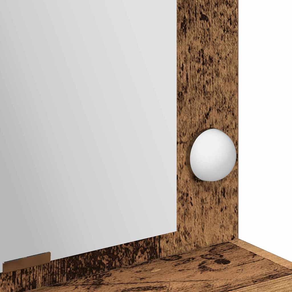 Schminktisch mit Regal Altholz 100 x 41 x 135 cm Holzwerkstoff
