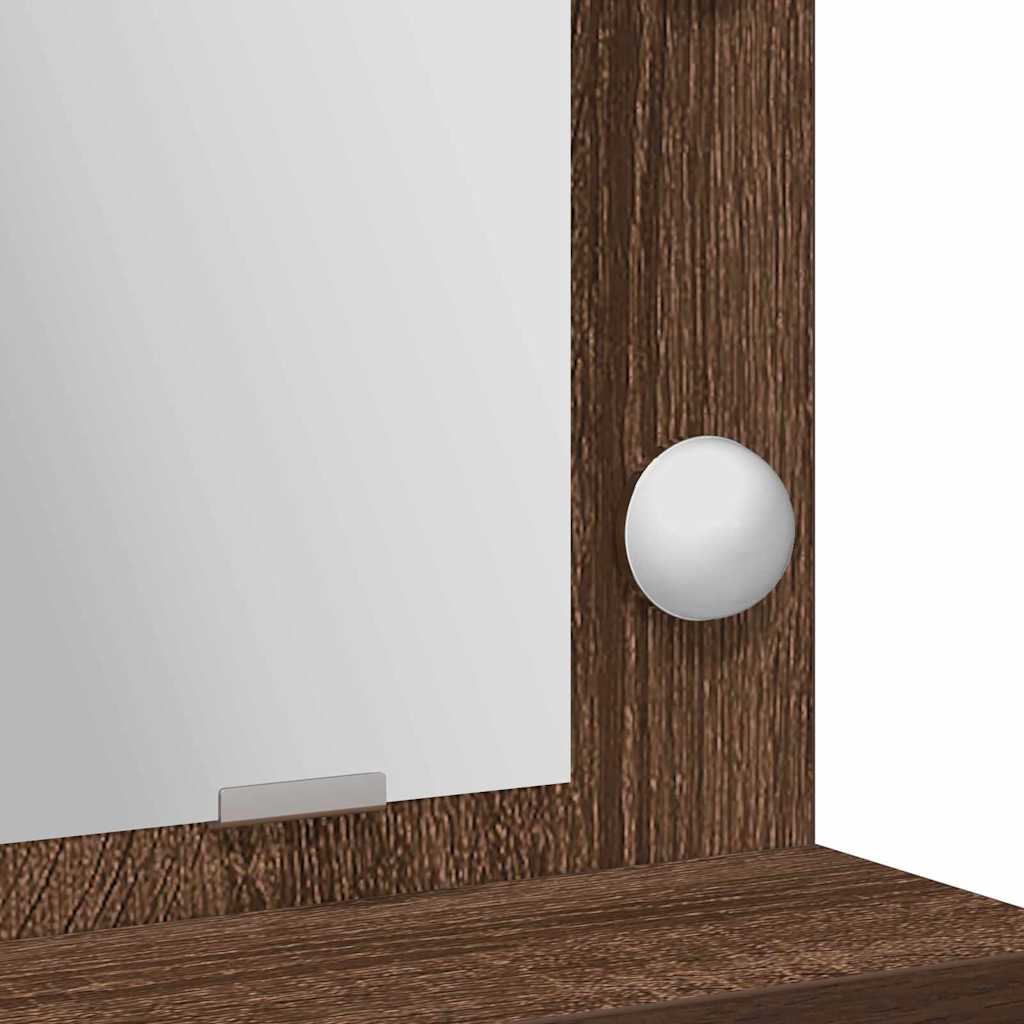 Schminktisch Braun Eichen-Optik 50 x 41 x 135 cm Holzwerkstoff