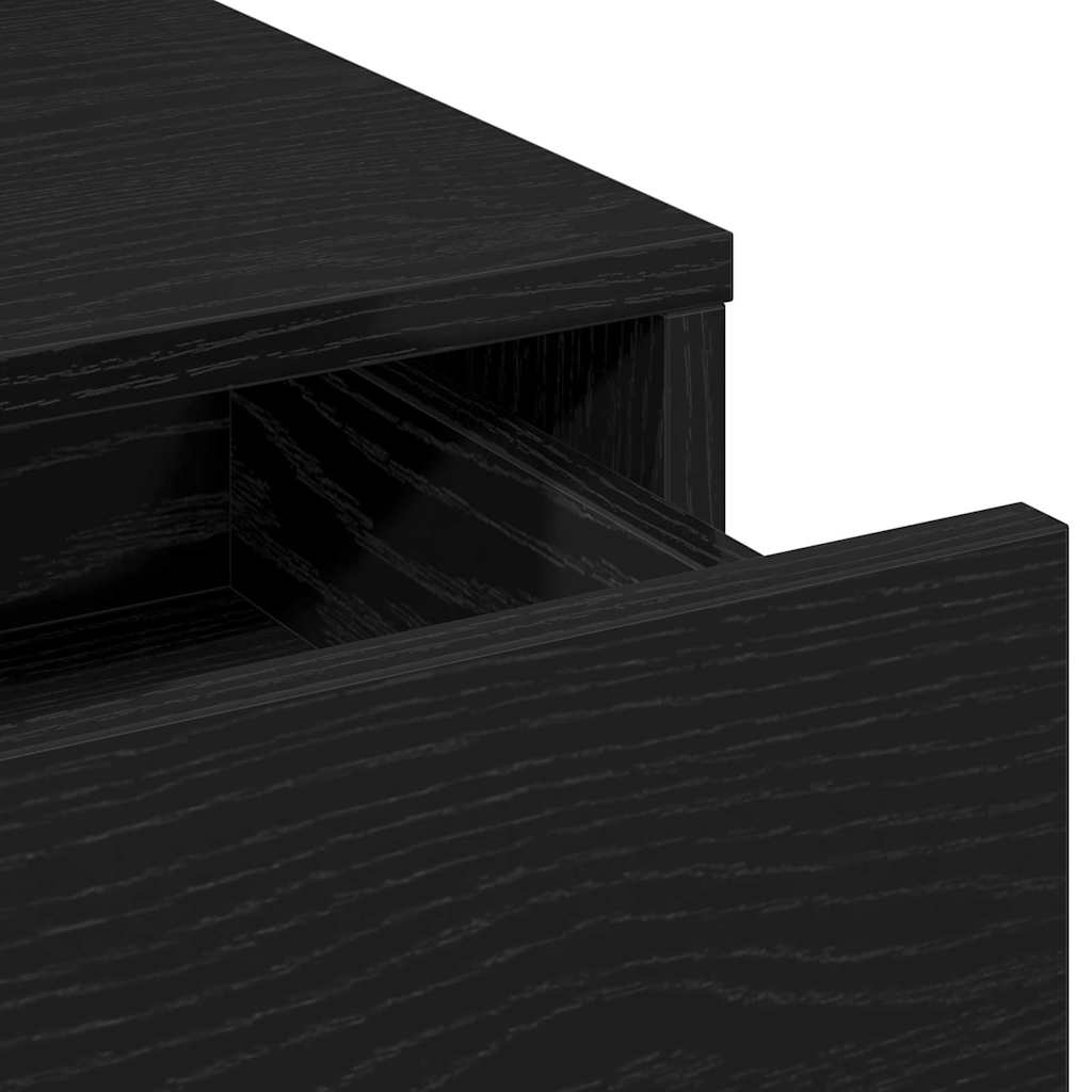 Schminktisch mit Regal Schwarz Eichen-Optik 50 x 41 x 140 cm