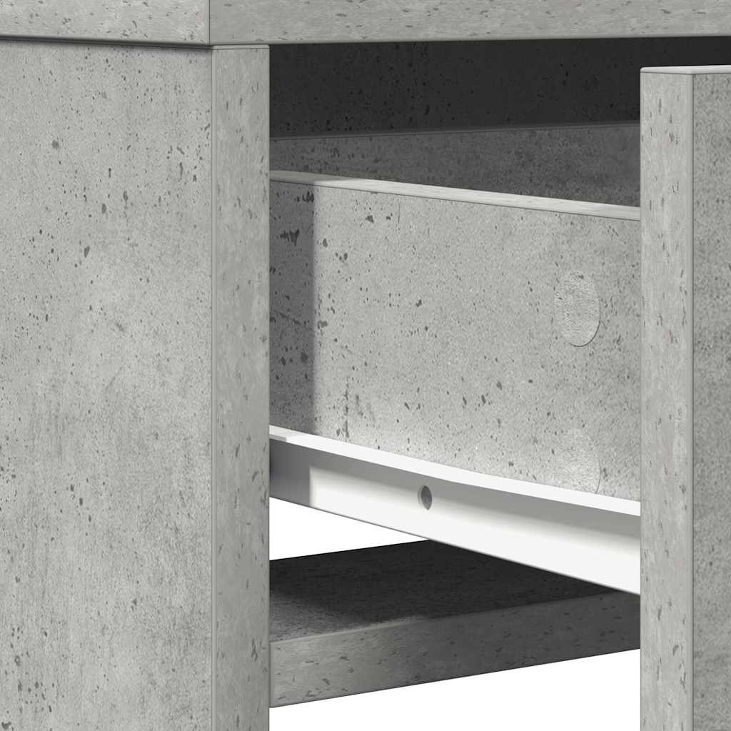 Schminktisch mit Regal Betongrau 50 x 41 x 140 cm Holzwerkstoff