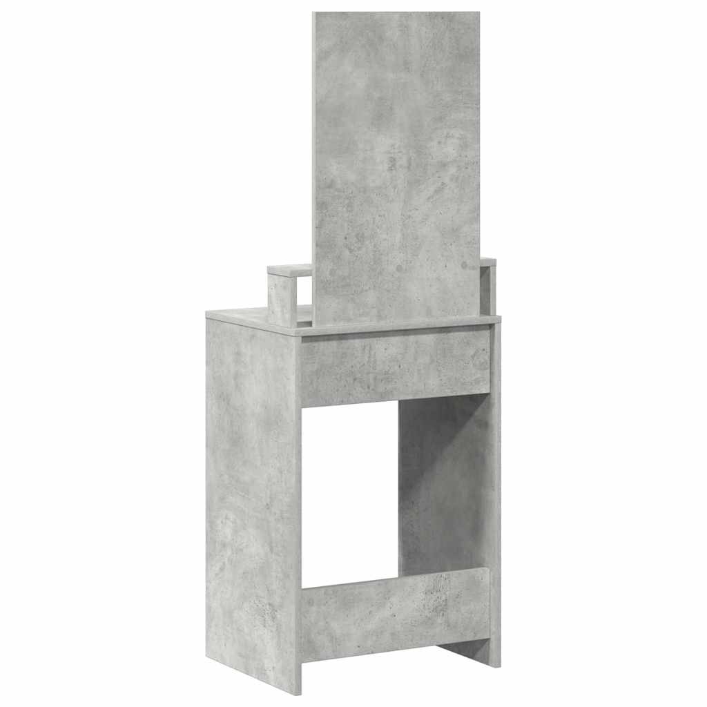 Schminktisch mit Regal Betongrau 50 x 41 x 140 cm Holzwerkstoff