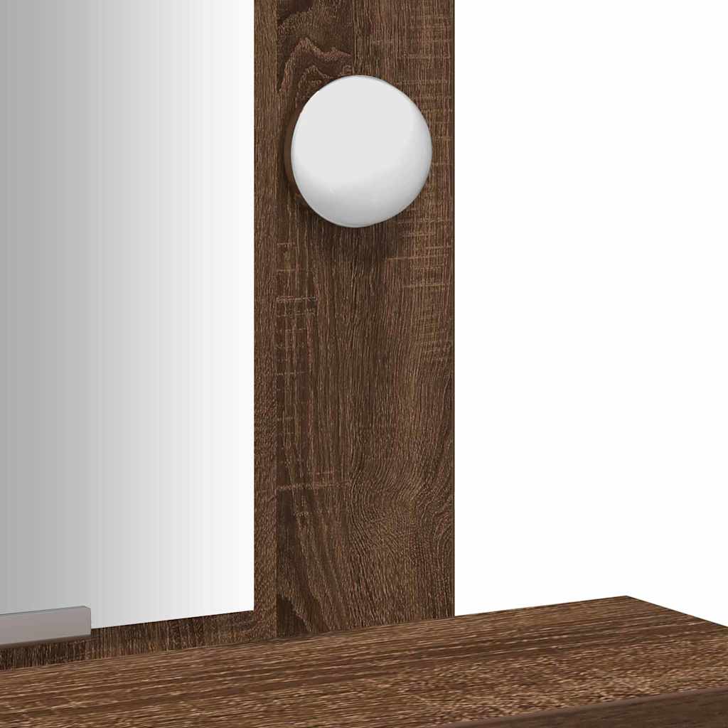 Schminktisch mit Speicher Braun 50 x 41 x 140 cm Holzwerkstoff