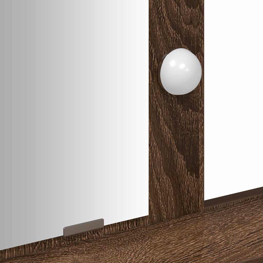 Schminktisch mit Speicher Braun 79 x 41 x 140 cm Holzwerkstoff