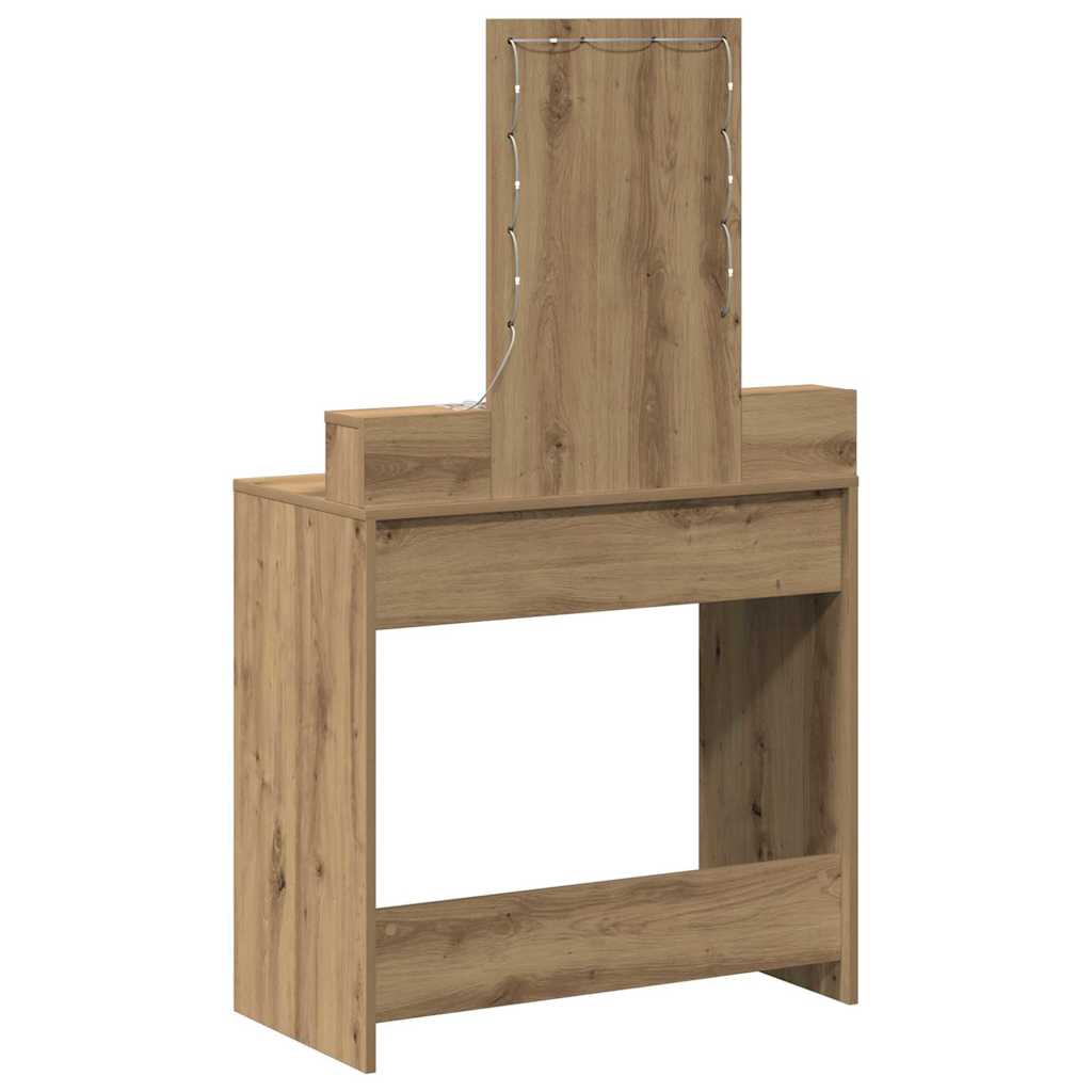 Schminktisch mit Speicher Braun 79 x 41 x 140 cm Holzwerkstoff